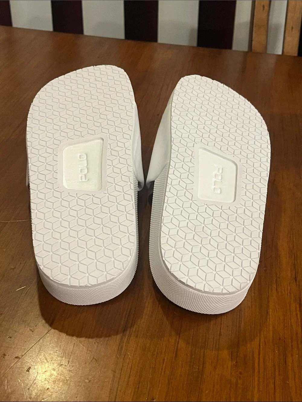 Polo Ralph Lauren Cayson Slides Sandals Shoes new white synthetic Men’s size 15